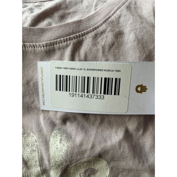 NWT Spiritual Gangster Superpower Muscle T, Faded Lilac - XL - Picture 3 of 3